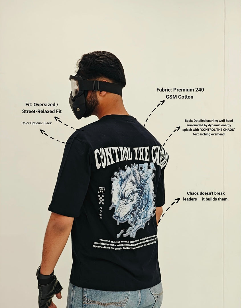 Control The Chaos – Oversized Wolf Tee
